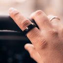 Circular Ring 2 in Obsidian Black