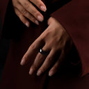 Circular Ring 2 in Obsidian Black